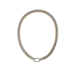 Mixed Metal Carabiner Necklace
