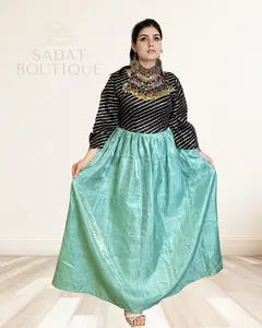 Ariana Shimmer Elegance – Modern Afghan Gown with Velvet & Shine