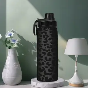 20oz Stainless Steel Travel Mug Thermo Tumbler with Leopard Print Design, Dual Layer Vacuum Insulated Coffee Thermal Cup for Outdoor Sports, Christmas Gift Idea
