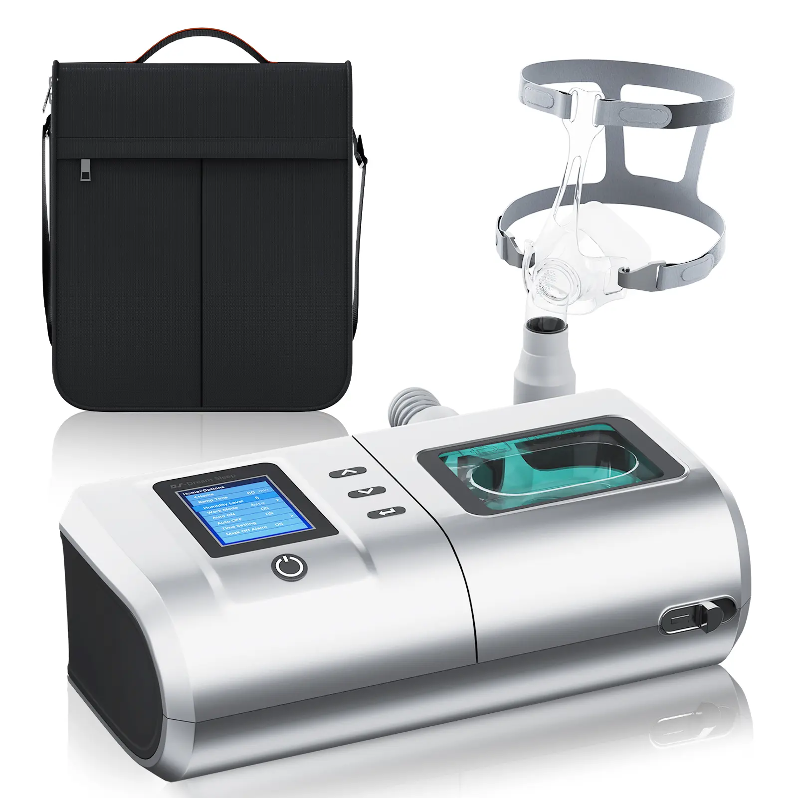 CPAP Machine - Portable Auto CPAP Machine For Sleep Apnea, Continuous Positive Airway Pressure Device With Nasal Mask Kit Full Accessories For Household Use, Quiet And Water Tank Heating