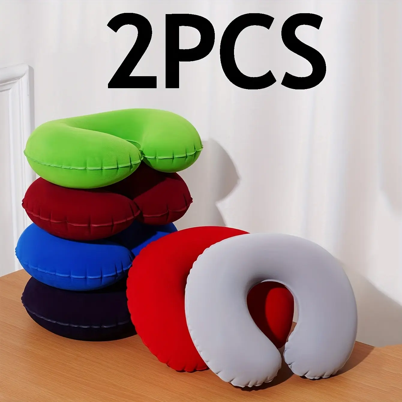 Travel Inflatable Pillow, U-Shape Neck Support Pad, Comfortable Support for Long Trips, Essential Accessory for Airplane and Car Travel, Travel Neck Cushion