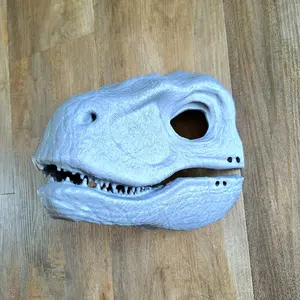 Realistic Raptor Head with Movable Jaw 3D Printed for Fursuit Cosplay Costume Lightweight Breathable Mask Base