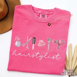 Comfort Colors Hair stylist shirt, Hairdresser Tshirt , Hairdresser shirt, Hairstylist tshirt, Custom Hair Salon, Hairstylist Branding