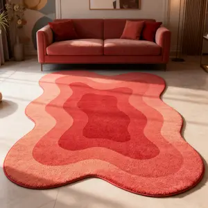 Style Cloud-Shaped Gradient Plush Fluffy Modern Rug, Soft Skin-Friendly Non-Slip Mat for Bedroom, Cute Home Decor Large Thick Carpet