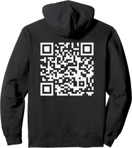 Hidden Message - QR Scan Code Adult Sarcasm Humor F-ck You Pullover Hoodie