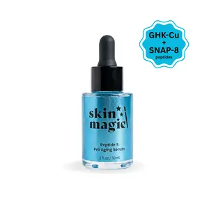 SKIN MAGIC Peptide 5 Pro-Aging Serum - 30ml with Niacinamide, Sodium Hyaluronate, GHK-Cu, SNAP-8, Matrixyl, Argireline for Firming, Smoothing, Moisturizing, Repair - Suitable for All Skin Types, Skin Repair