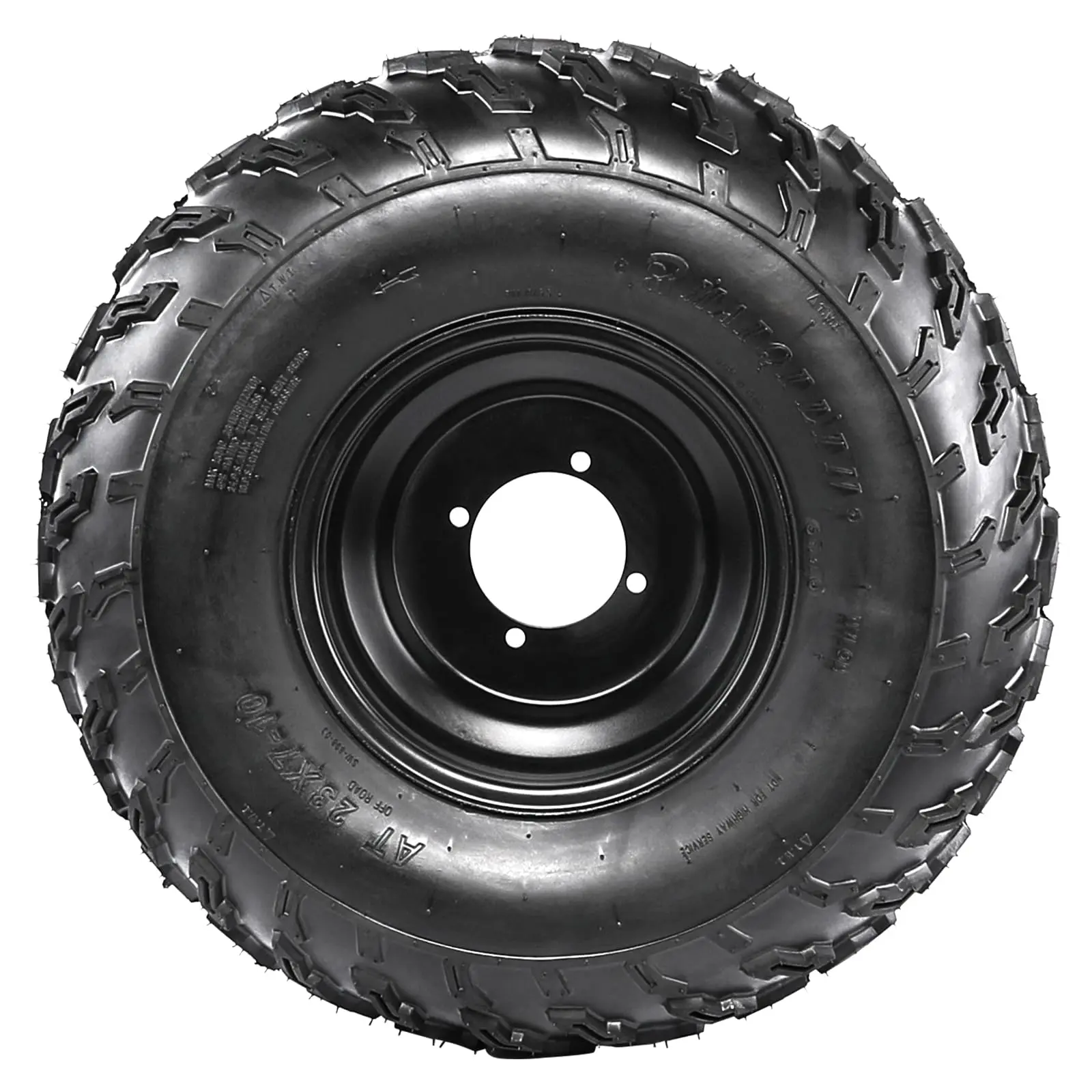 Suisuitong 23x7-10 Motorcycle Wheel Assembly – Complete Tubeless Tire with Inner Tube & 10 Inch Rim, 4PR Nylon for ATV UTV Go Kart Golf Cart Buggy Quad Drift Trike 200cc 250cc 300cc