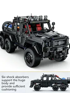 2026 1:8 Black Big G Off-Road Car Building Block Model 3224 PCS Dynamic Version Creative and Educational Game for Kids ABS Plastic Perfect Birthday & Christmas Gift Wonderful Activity for Parent-Child Interaction on Weekends