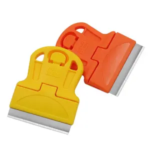 2 Piece Mini Scraper Blades, Easy Removal of Glass Stickers, Car Window Film Old Glue, Label Stripping, Durable Plastic Material, Ideal for Paint, Labels, Debris