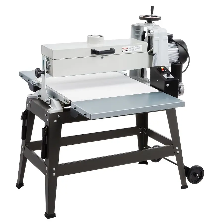 【Summerfinds】 VEVOR 22 Drum Sander with Stand Extension Tables, 1.75HP 1440RPM Dual Motor Drum Sander for Woodworking - Variable Speed Conveyor Belt, 4 Dust Collection Port for Cabinet Furniture Finishing, 1.75Hp Powerdealsforyoudays Tool Hardware