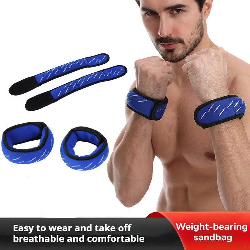 Unisex Hand-Tie Design Body Weights, Wearable Sandbag Wrist-Ankle Bracelets for Home Fitness & Weight Training, 1.87kg