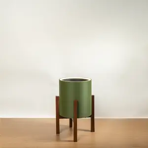 Aura | Medium Round LED Planter - Zen Sage