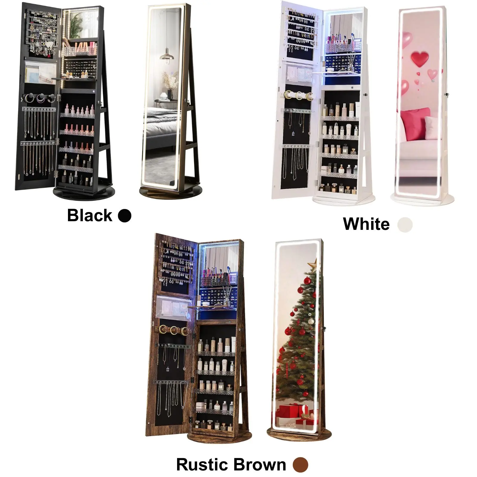 Mirror & Inner LED Lights- 3color adjustable