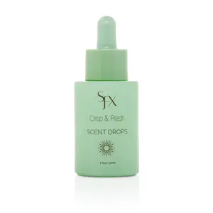 SunFX Crisp & Fresh Scent Drops - 1 oz Lemongrass Mint Aroma for Post Tan Odor Relief in Spray Tanning Solutions Made in USA