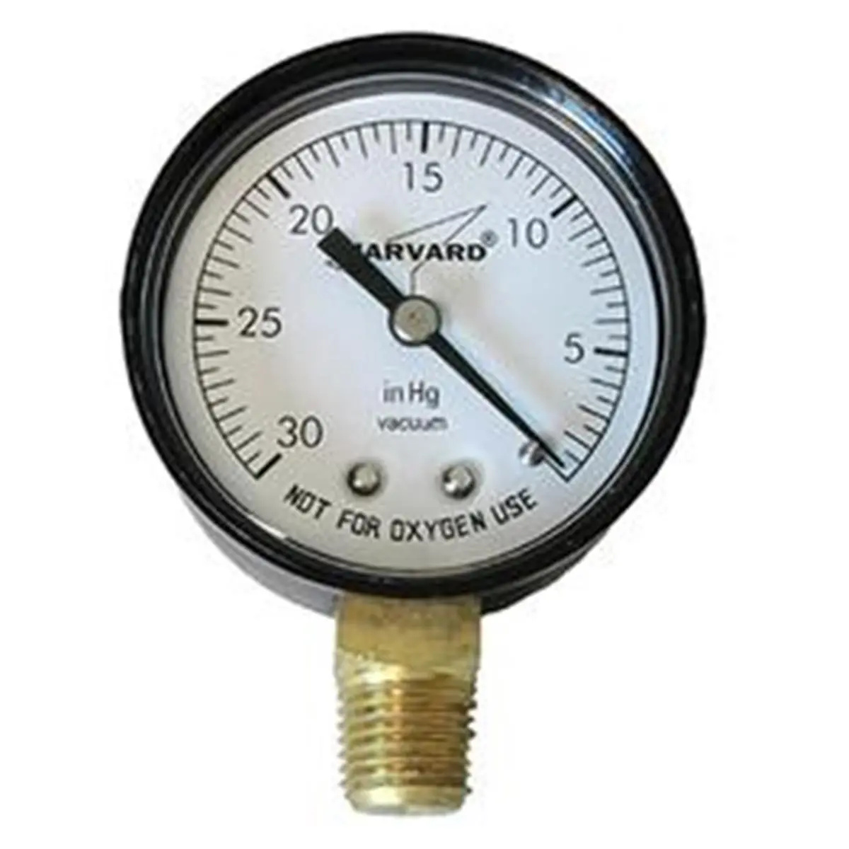 212 MAIN American Granby Plastic Pressure Vacuum Gauge, Lower Mount, 2.5 in. Dial, 0-30 Hg Range, 0.25 in. MPT Connection for Aquatic Fitness Equipment, 0.3 Hg Range, Inches, Fitness Equip.
