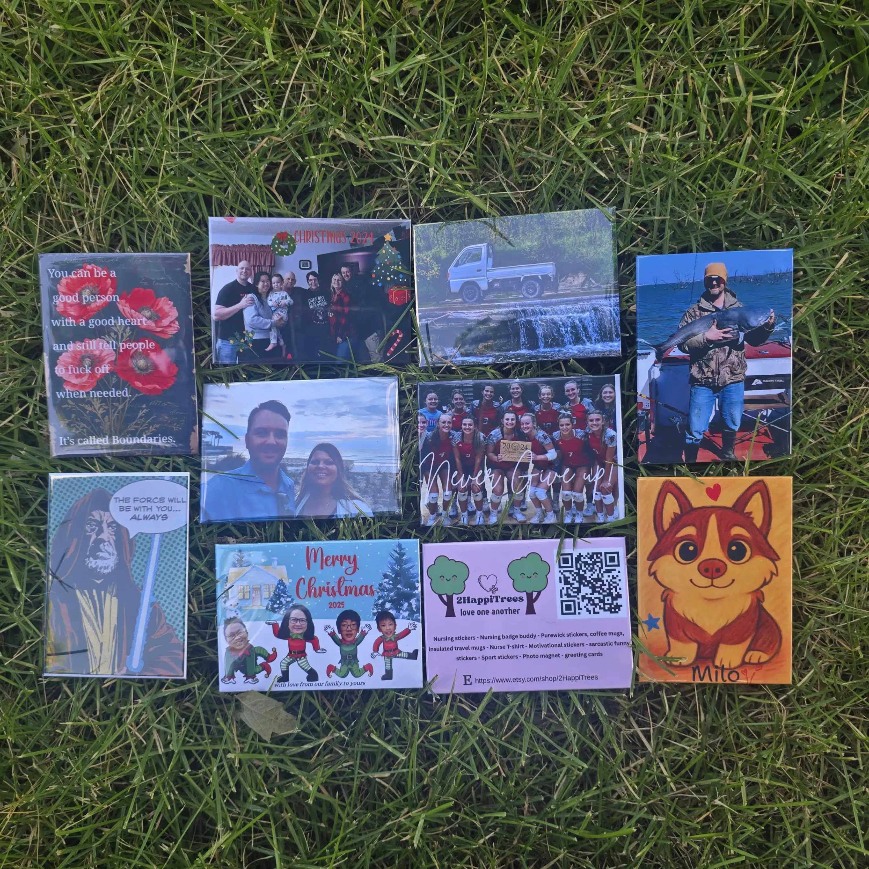 Custom 10 Photo Magnets size 2.5 x 3.5 Keepsakes for Fridge, Birthdays, Stocking Stuffers, Pet, Travel Gifts, Photo Wedding Thank You Magnet