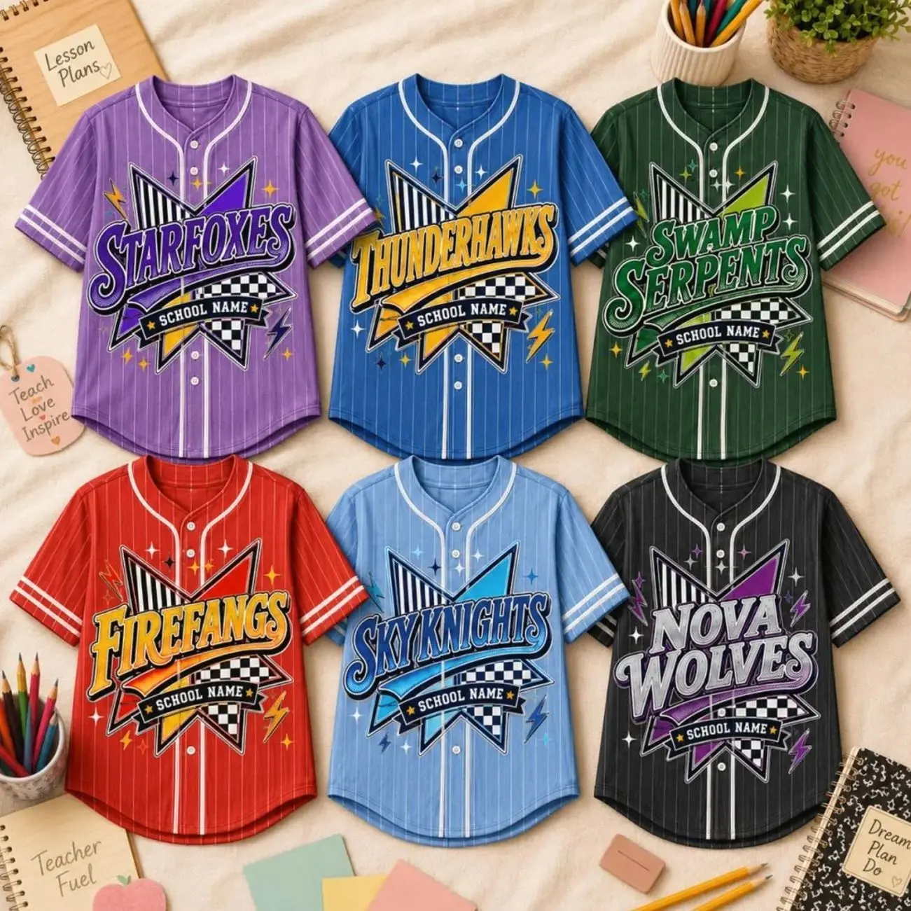 Personalized Mascot Baseball Team, Custom School Name Baseball Jersey, Game Day Sports, College Mascot, Game Day Sports