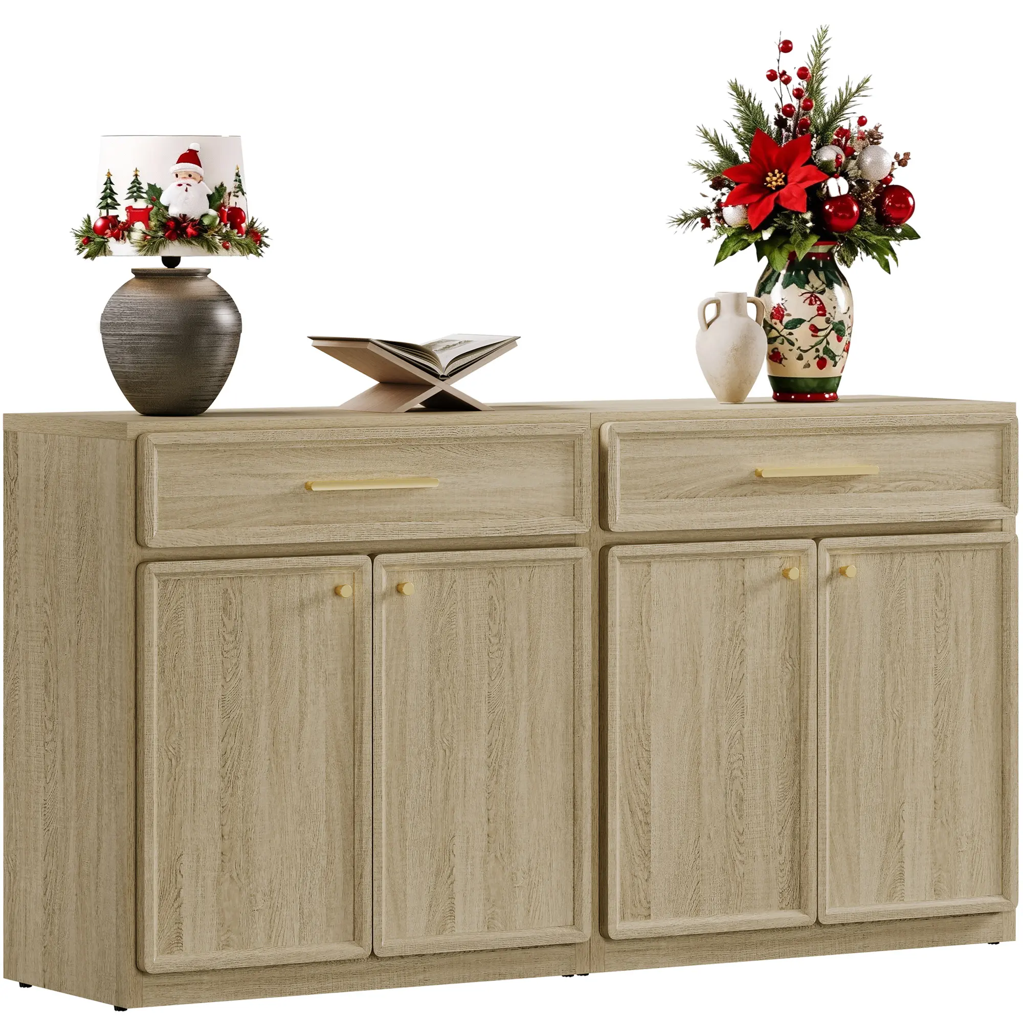 SICOTAS Wood Grain Storage Buffet Cabinet with Drawer, Large Sideboard with Carved Details & Ample Space for Living Room, Entryway SICOTAS Wood Grain Storage Buffet Cabinet with Drawer, Large Sideboard with Carved Details & Ample Space for Living Room, Entryway