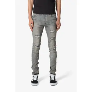 X607 Painted Skinny Denim - Blue