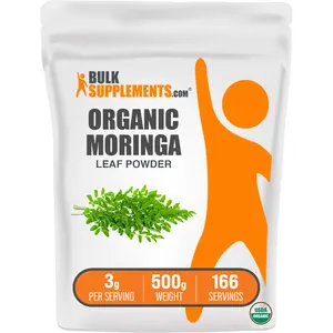 BulkSupplements Organic Moringa Leaf Powder - Moringa Organic - Moringa Oleifera - Greens Powder - 100g-1kg - 3000mg per Serving
