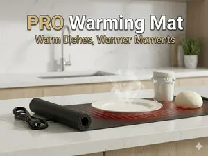 Electric Food Warming Mat – Portable Heated Dish Warmer Tray for Kitchen & Dining