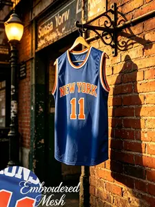 Men's Carmelo Anthony #33 Embroidery Basketball Jersey, Loose Casual Outdoor Sports Vest, Breathable Basketball Vest for Men, Athletic Top, Gym Apparel, Gym Athletic Clothes