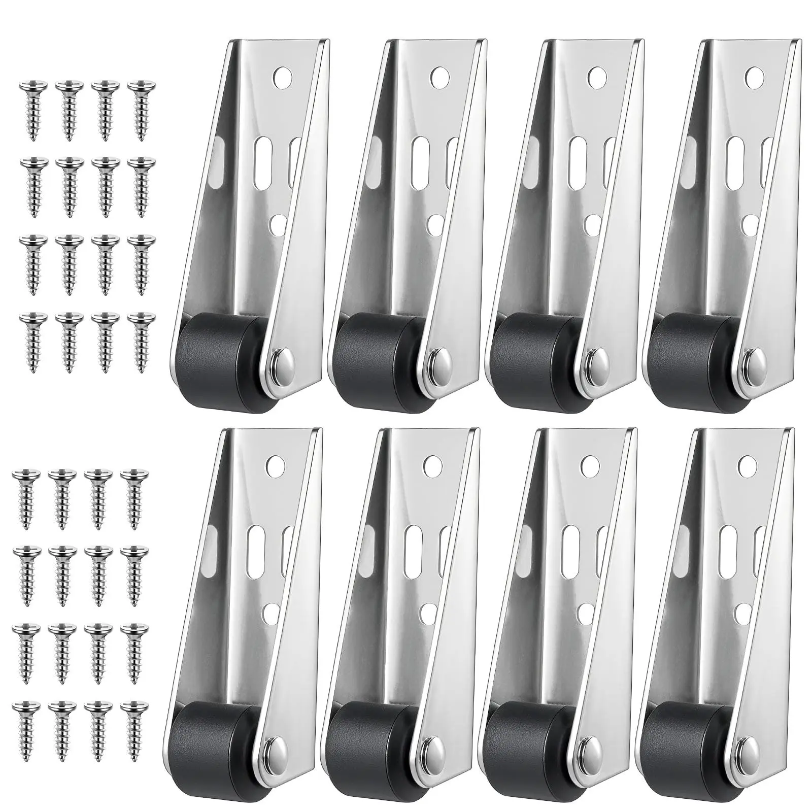 8Pcs/Set Mini Rigid Caster Wheels Low Profile,Single Direction Tiny Wheel,Non Swivel,Nylon and Steel,Ideal for Small Appliances,Furniture,DIY Project,Prevent Door Sinking and Repair,Tools & Hardware