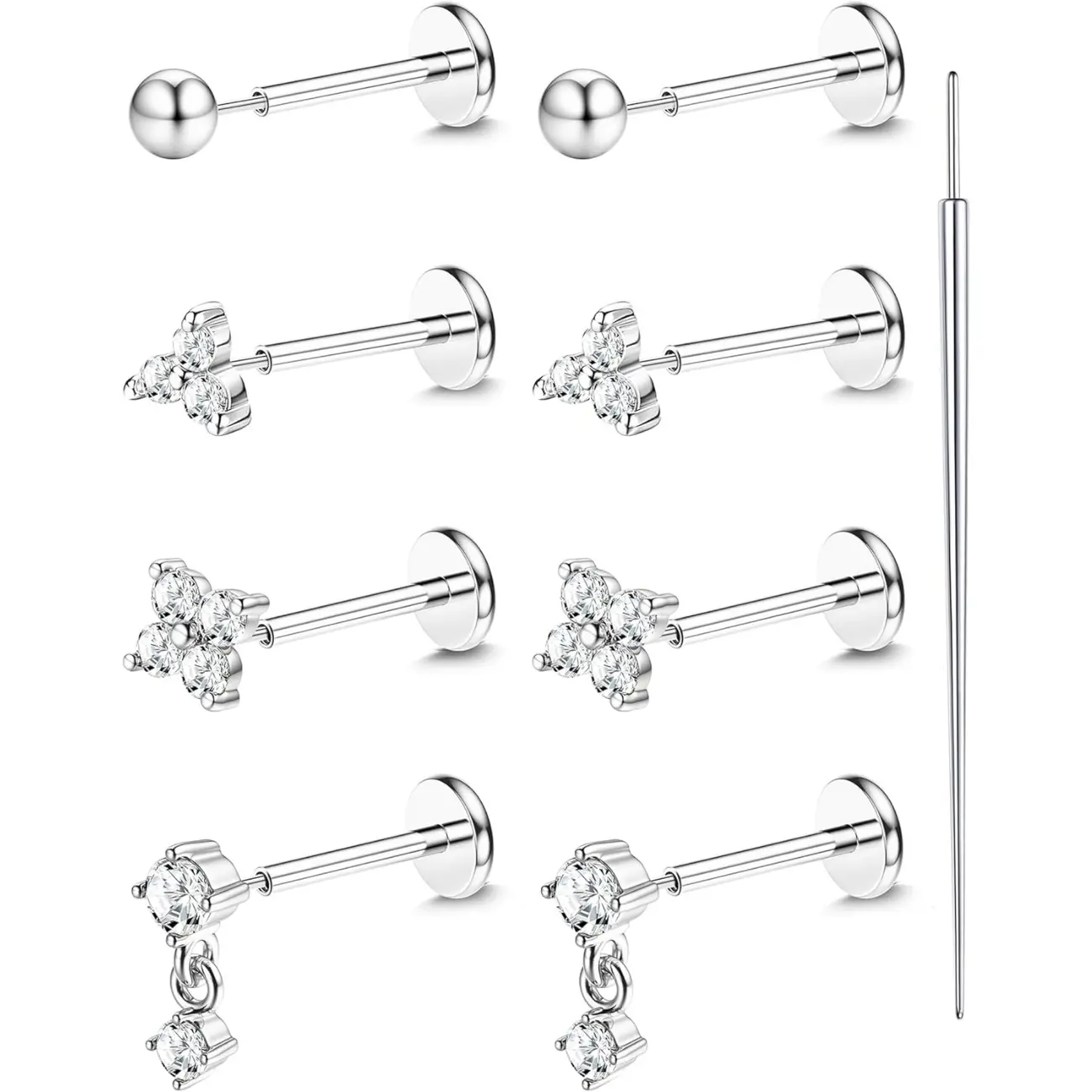 Silver-Flower&Ball&CZ