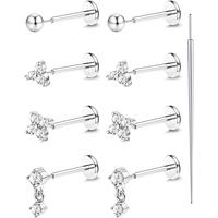 Silver-Flower&Ball&CZ