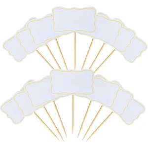56 Pieces Cheese Markers, Blank Food Labels for Charcuterie Board, Party Buffet Food Name Tags, Toothpick Flags Cupcake Toppers Appetizer Signs