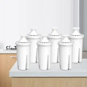 6 Pcs Water Purifier Filters /Tap Water Filters Compatible with Brita OB03, Mavea 107007, Reduce Chlorine and Odor.
