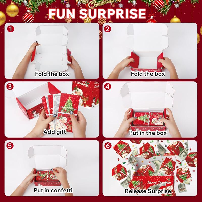 15 PCS Surprise Gift Box Explosion for Money, Pop Up Money Gift Box for ...