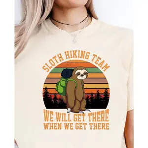 Funny Sloth Hiking Shirt, Out Of Breath Hiking  Shirt, Funny Hiking T-Shirt, Sloth Hiking Society, Climber Shirt, outdoor comfort color