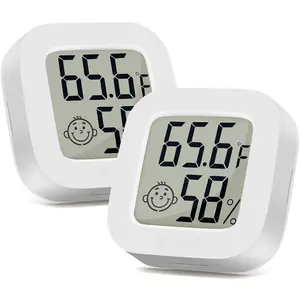 Indoor  2Pack, Humidity Gauge Meter Digital Hygrometer Room  for , Hight Accurate Temperature and Humidity  for Greenhouse, Reptile, Humidors, Cellar, Office