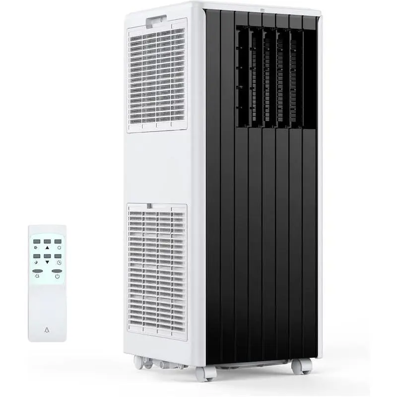 8000 BTU Portable Window Air Conditioner, Cools Up to 350 Sq. Ft., 3 Cooling Modes, Dehumidifier, Fan, Energy Efficient for Bedroom, Office, Living Room Grey Durable