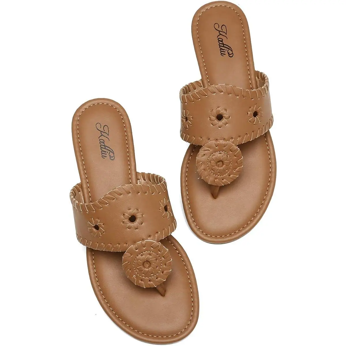 katliu Timeless Tropics - Women's Flipflop Comfort Casual Dressy Thong Summer Sandals