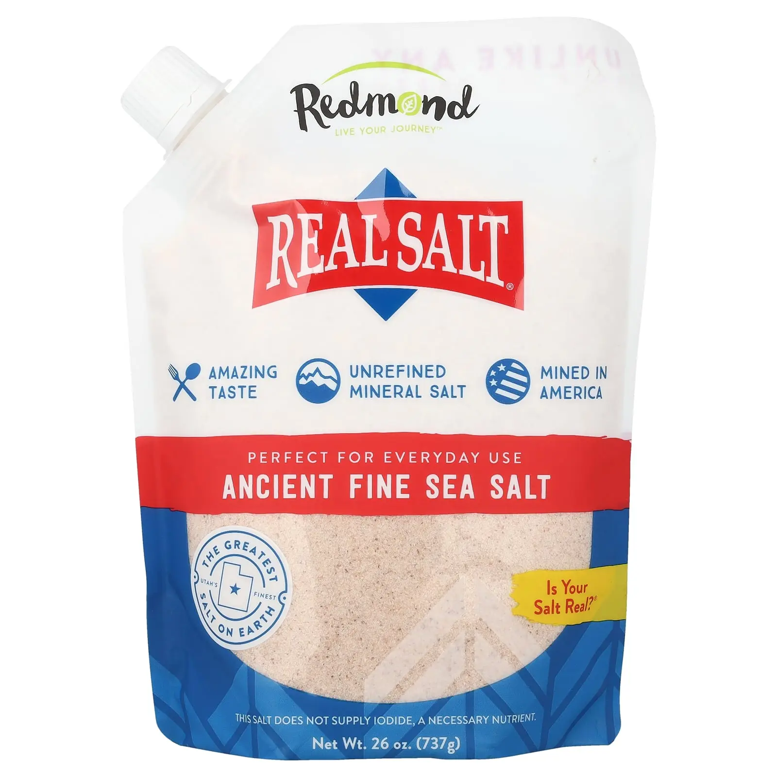 Redmond Real Salt®, Ancient Fine Sea Salt, 26 oz (737 g) Redmond Real Salt®, Ancient Fine Sea Salt, 26 oz (737 g)