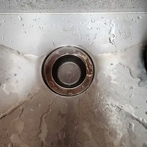 Stainless Steel Modern Kitchen Sink Strainer, Round Sink Drain Cover and Strainer Basket, Kitchen Fixture Accessories