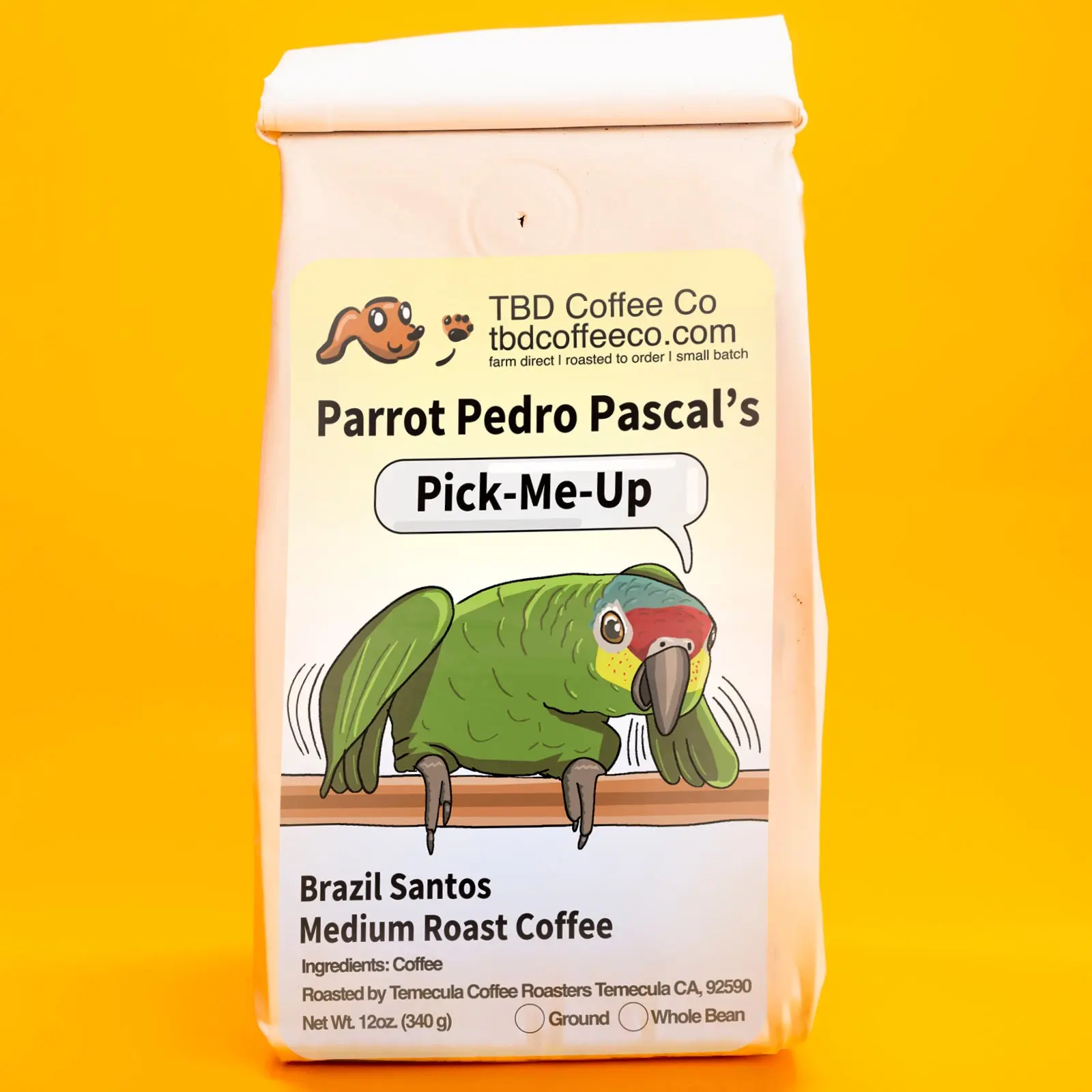 Parrot Pedro Pascal's Pick-Me-Up Coffee