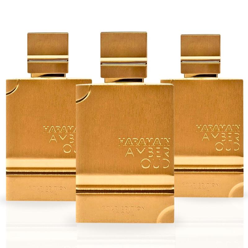 Amber Oud Gold Edition EDP Spray 100ML (3.4OZ) By Al Haramain | Refreshing and Sweet Fragrance. (PACK OF 3)