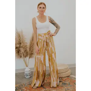 HARLOW SMOCKED WAIST WIDE LEG PANTS