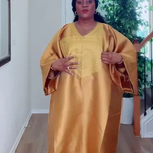 Mikado Boubou Women's Wear Clothes Costume in Gold Color No Specific Attributes or Features Mentioned