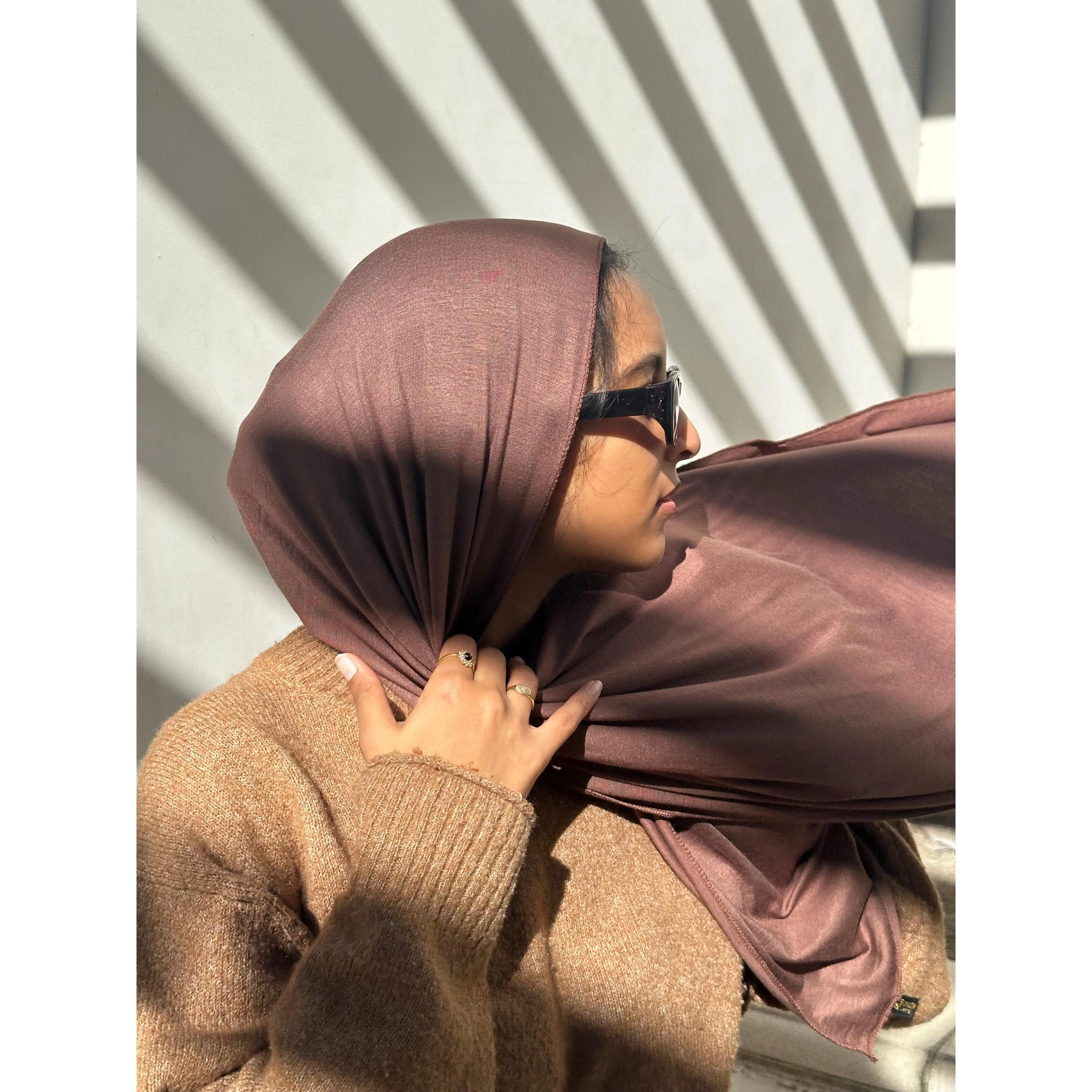 Luxury Jersey Hijab - Mocha Brown
