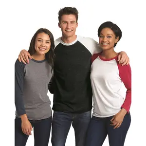 Next Level Unisex Triblend Three Quarter Sleeve Raglan