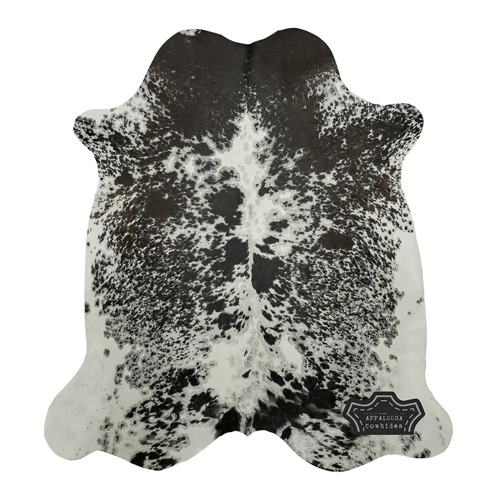 Natural Black Speckled Cowhide Rug