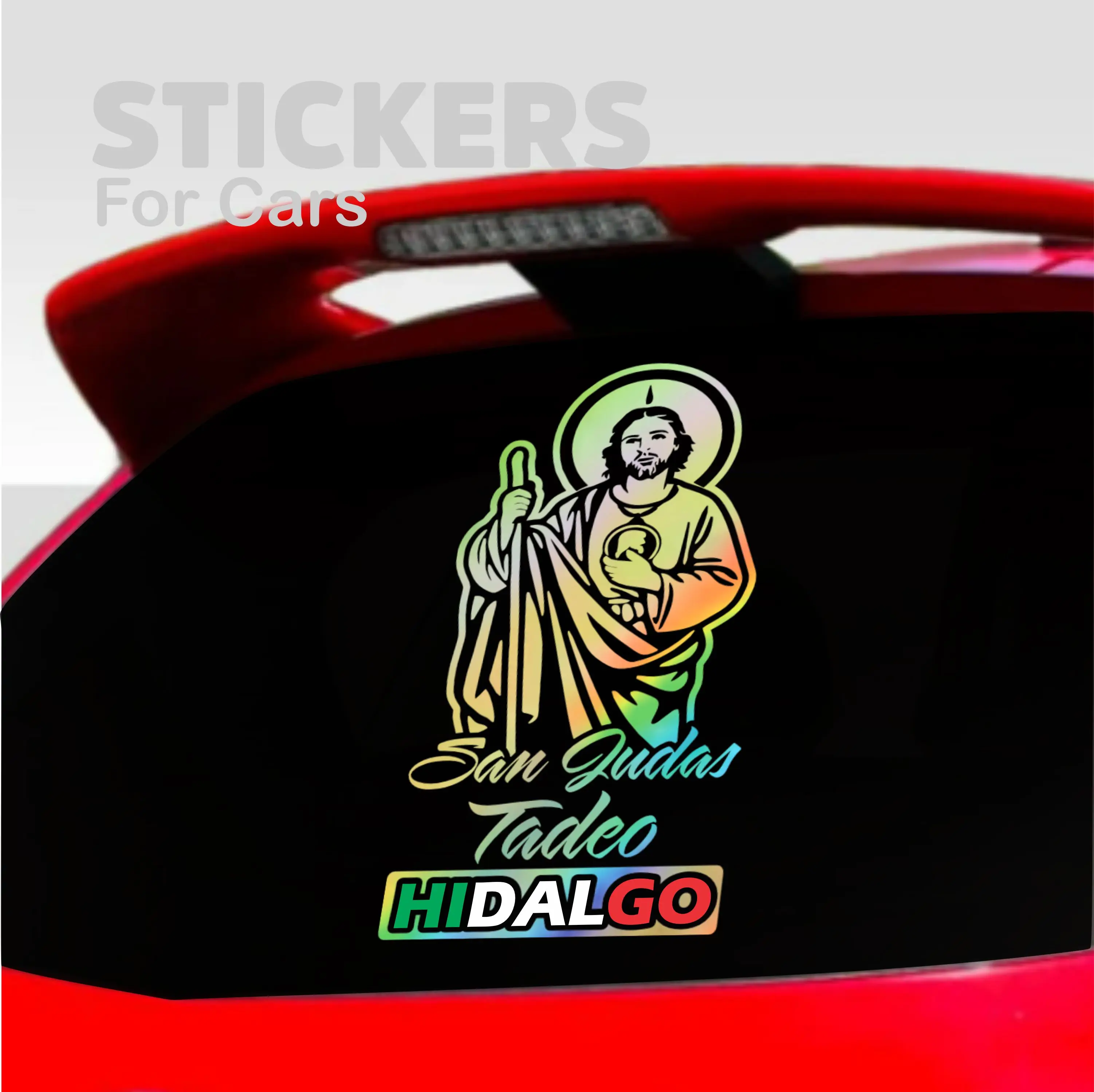 Sticker San Judas Tadeo estados Mexico Gold holographic - Adhesive Vinyl Decal Motorcycle, Car, Boats, Easy installation many color enkei wheels pers