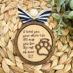 Memorial paw ornament