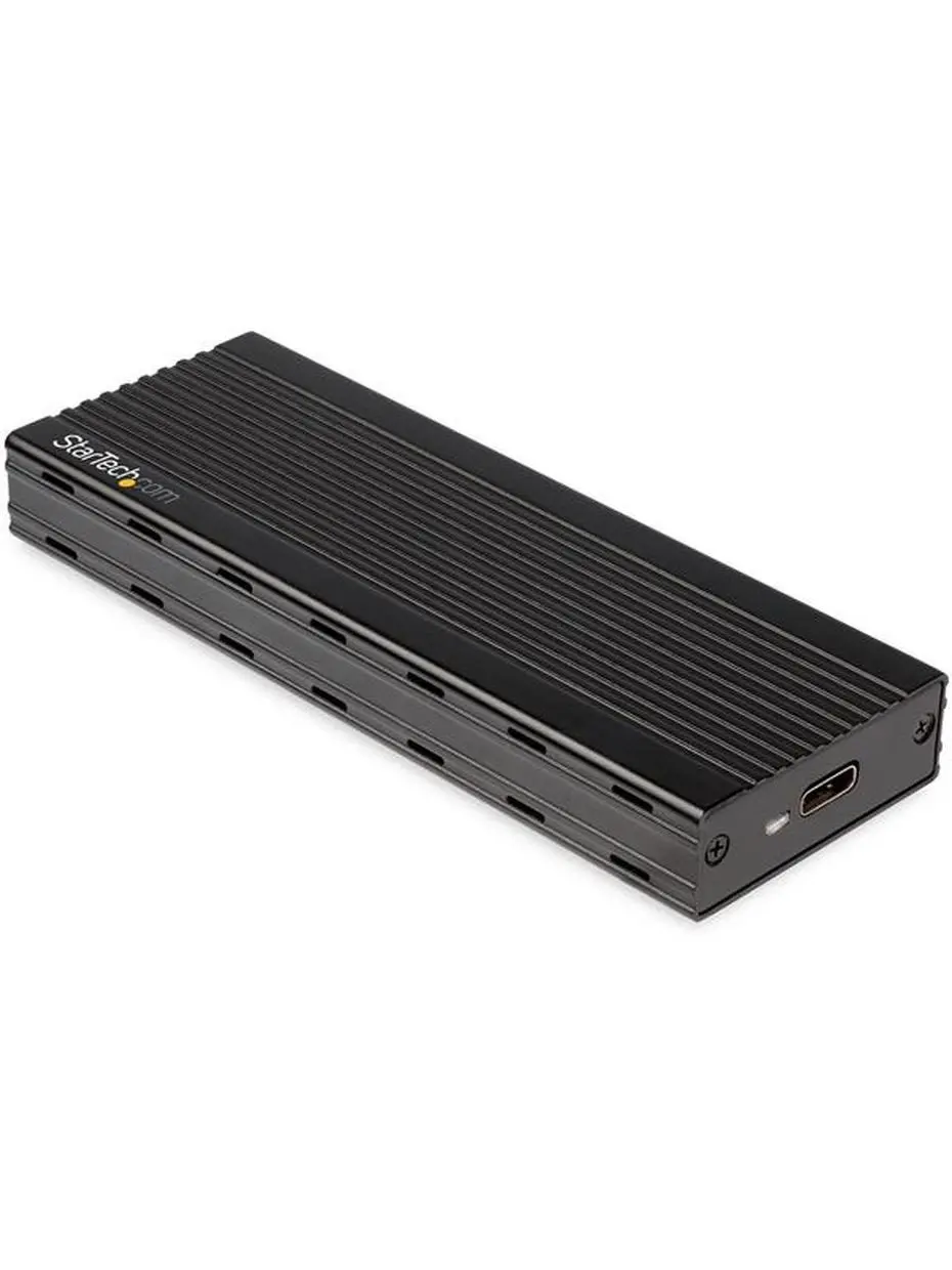 Startech ST-M2E1BMU31C External M.2 NVMe PCIe SSD Enclosure for Computers, Ultra-Fast Interface, 1x USB-C to USB-C Cable Included for Data Backup & Repair