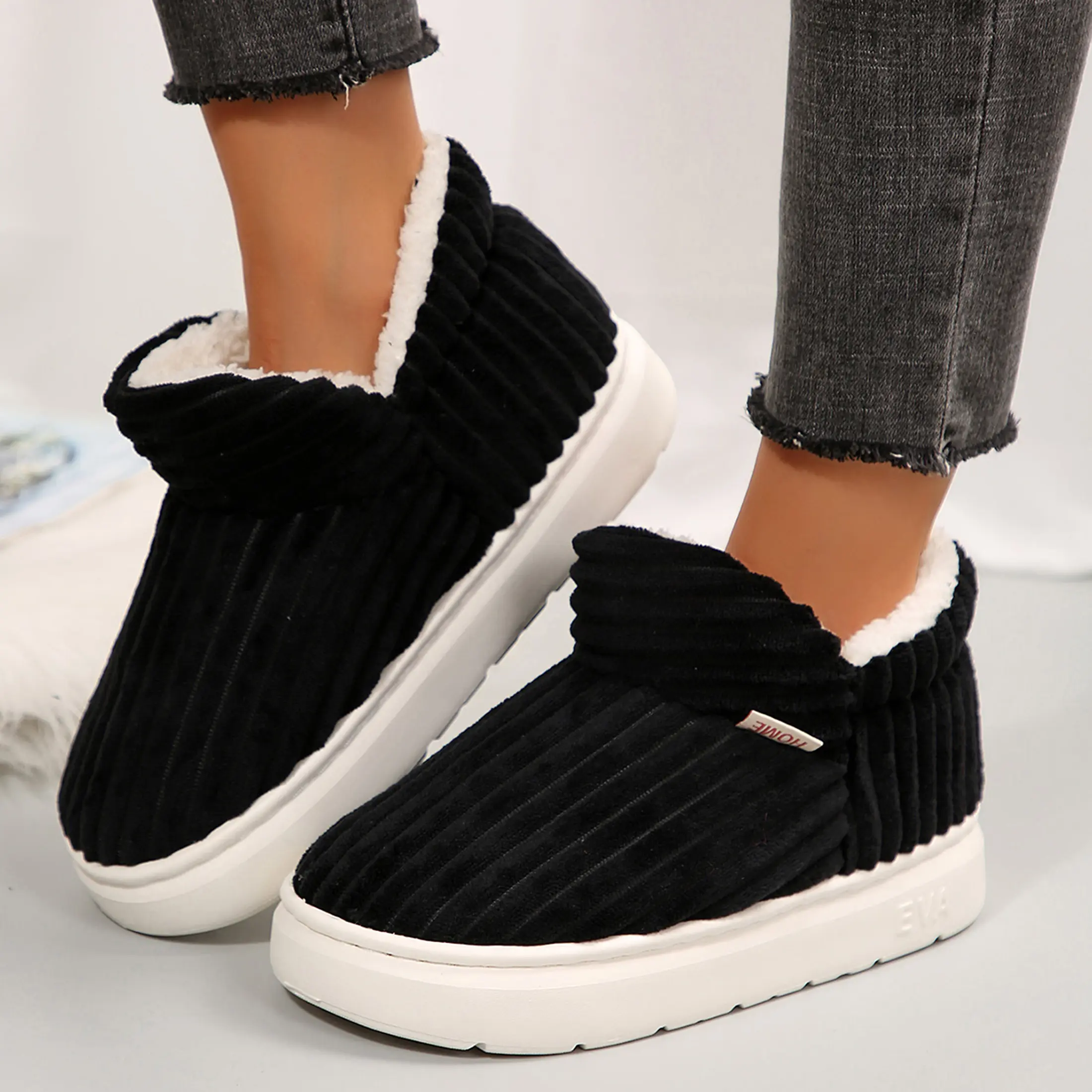 Women's Memory Foam Slippers Comfort Wool-Like Plush Fleece Lined House Shoes for Indoor & Outdoor Springfresh