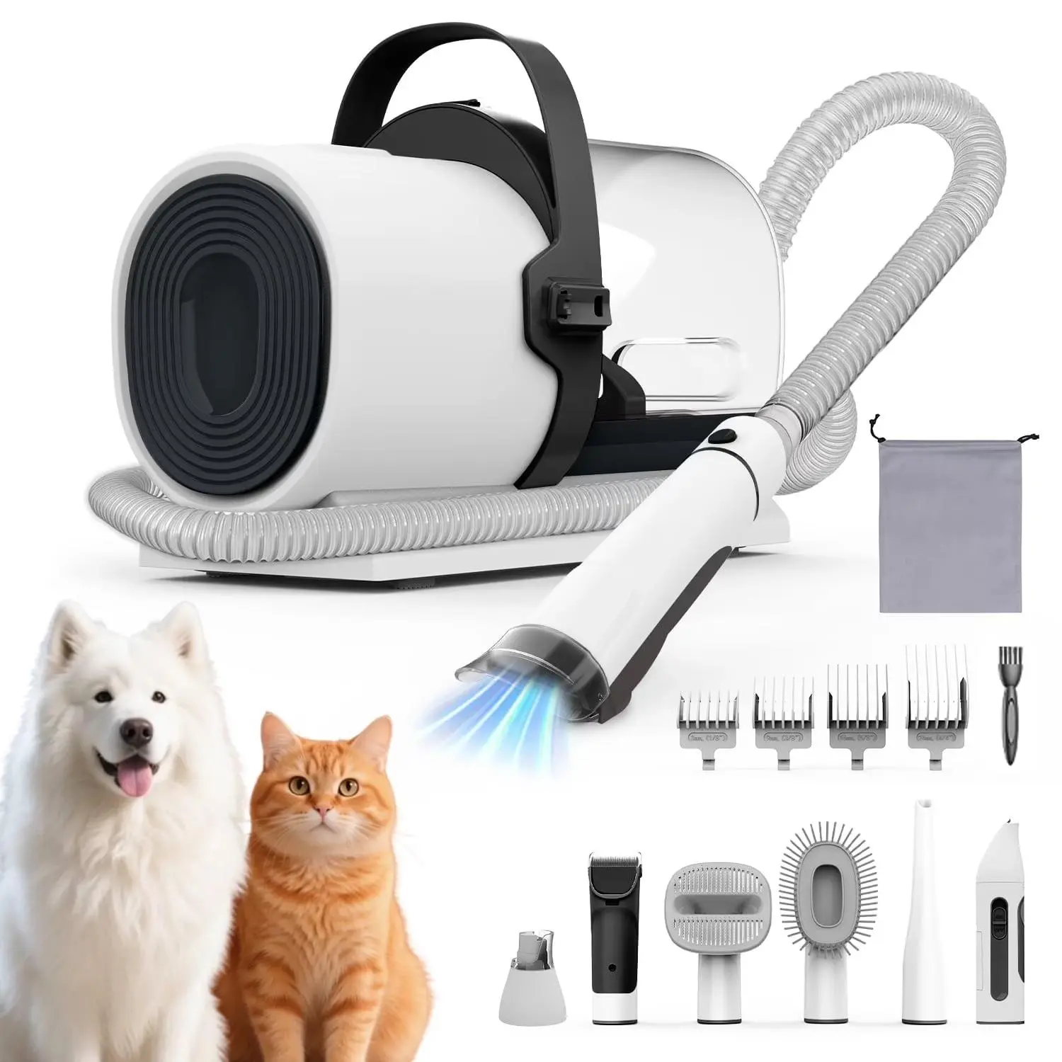 AIRROBO Dog Grooming Kit, 7In1 Dog Grooming Vacuum , 11000Pa Super Suction for Pet Hair,Grooming Vacuum for Shedding Grooming, Low Noise,